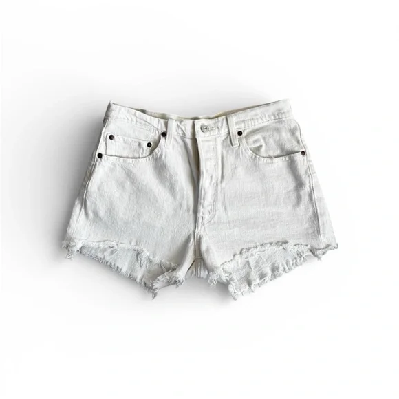 Levi's Classic White Jean Shorts - Picture 1 of 5